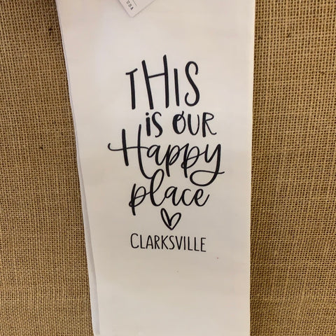 THIS IS OUR HAPPY PLACE - CLARKSVILLE HAND TOWEL