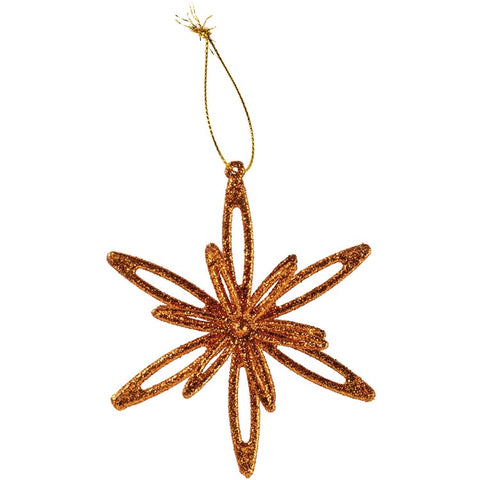 Orange Flower Holiday Ornament