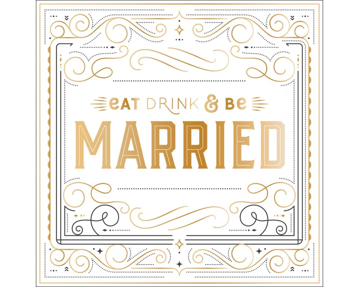 Eat drink and be Married Prompted Guest Book