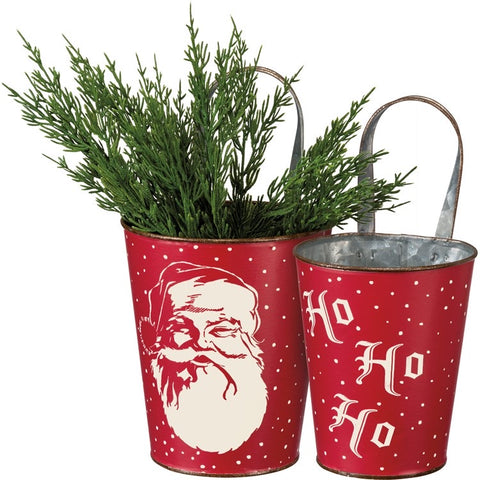 Santa HO HO Bucket Set