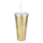 Gold Glitter Double Walled Tumbler