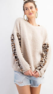 Celosia Oatmeal Leopard Sweater