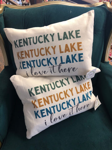 I Love it Here Kentucky Lake Pillow
