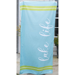 Microfiber Lake Life Beach Towel