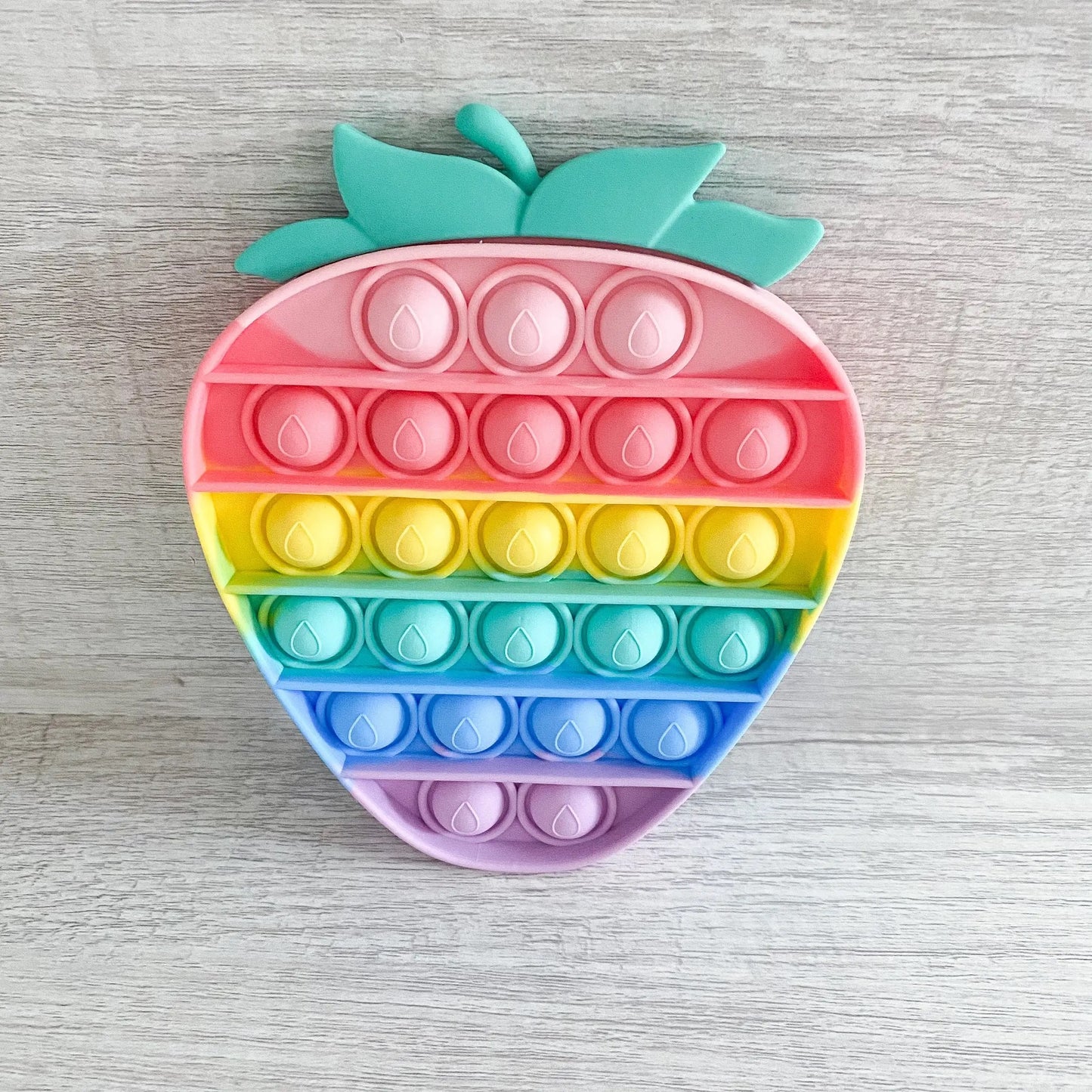 Rainbow Striped Bubble Popper Fidget