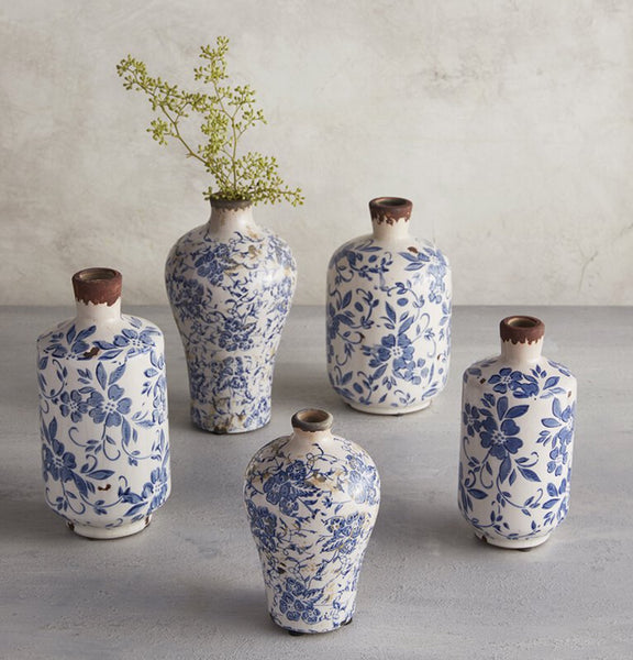 Vintage Blue Vase Large