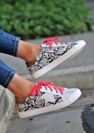 White Snake Sneakers