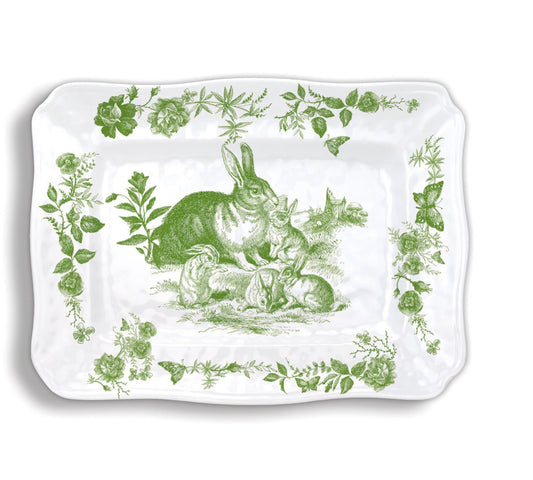 Bunny Toile Tray