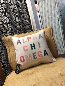 Alpha Chi Omega Multicolor Pillow