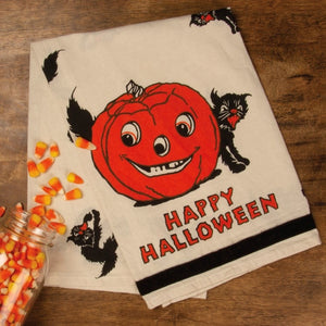 Happy Halloween Cat Dish Towel