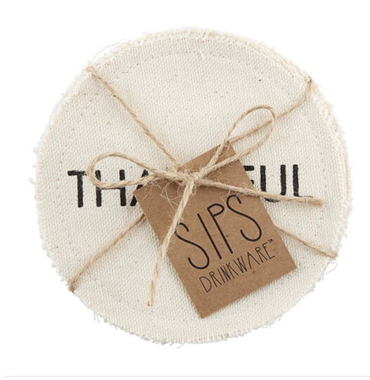 Circle Canvas Coaster Set