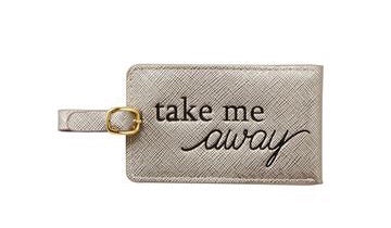 Take Me Away Metallic Luggage Tag