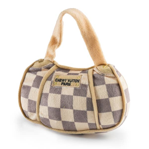 White Chewy Checker Handbag
