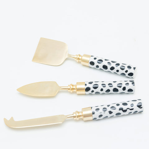 Gold Spotted Cheese Knives