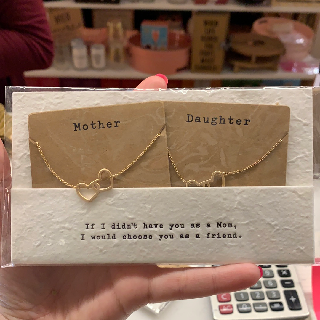 Mother Daughter Necklace Set