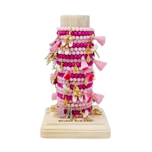 Pink Ballerina Tassel Bracelets Set of 3
