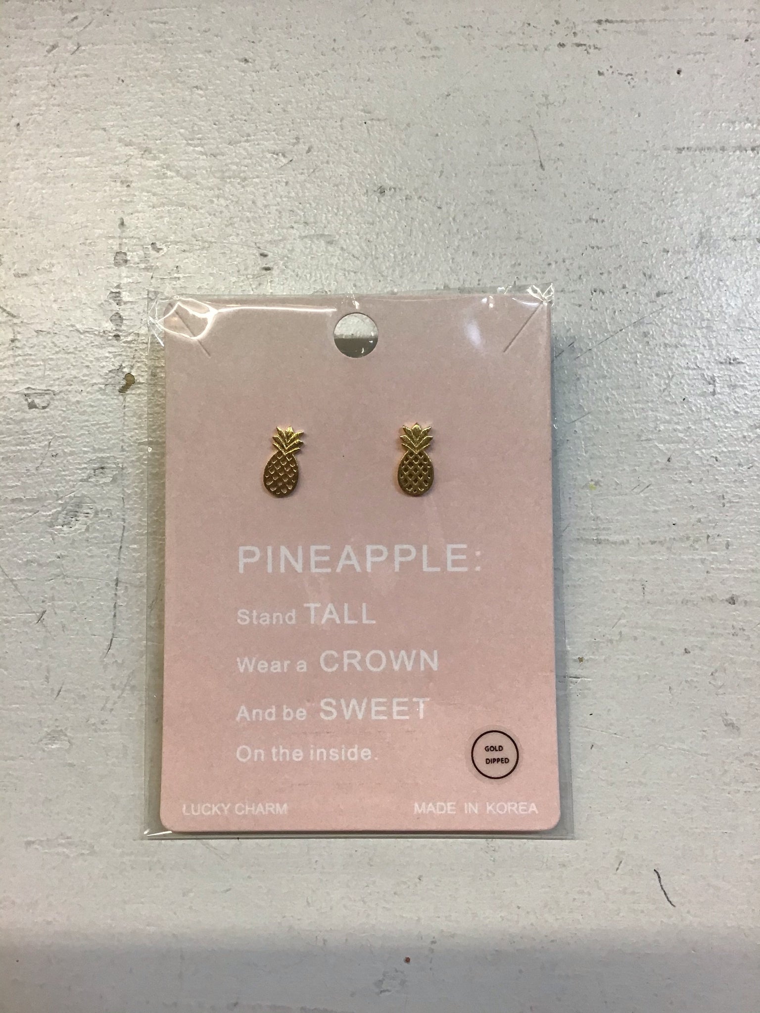 Pineapple Gold Stud Earrings