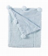 Blue Pom Pom Blanket
