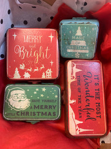 Metal Christmas Boxes Set