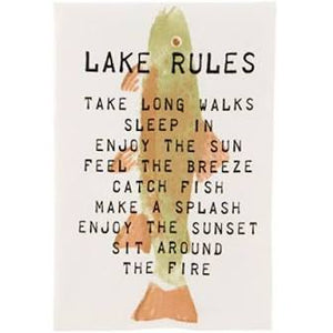 Lake Rules Dish Towel