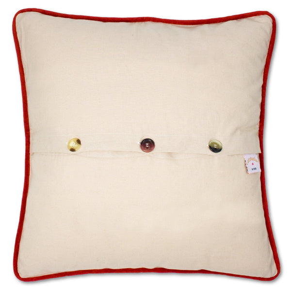 Hand Embroidered North Pole Pillow