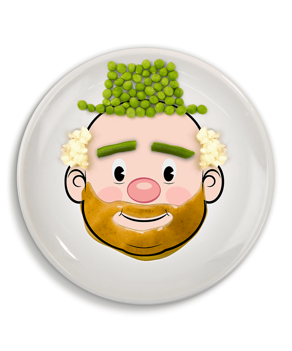 Food Face Kids Dinner Plate