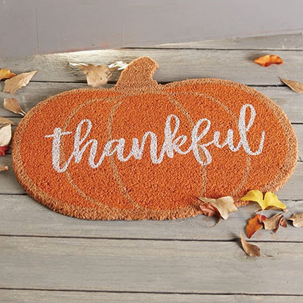 Thankful Pumpkin Doormat