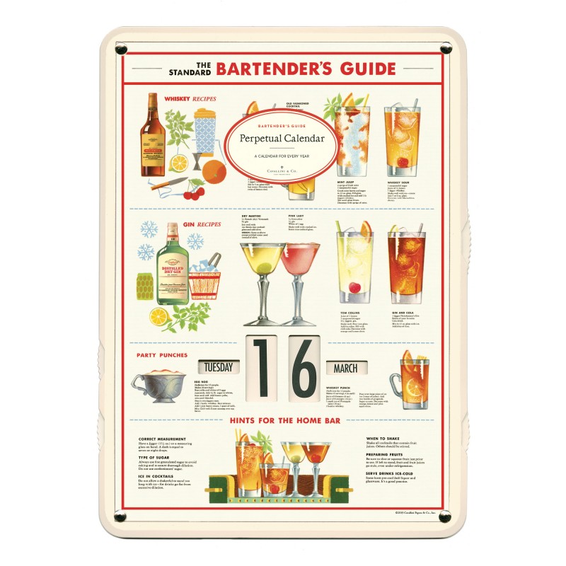 Perpetual Calendar- Bartender's Guide