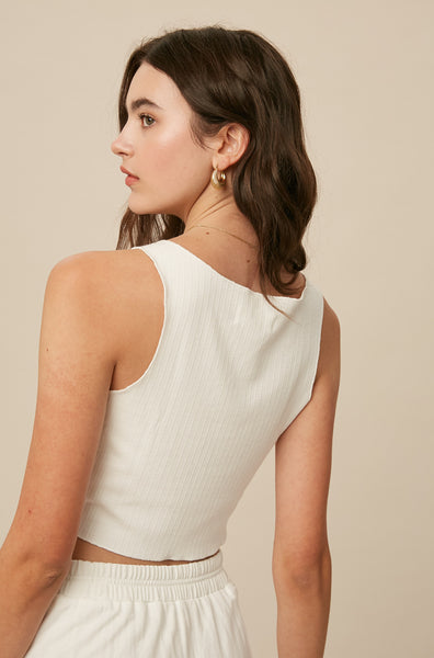 Magnolia Ribbed Crop Top